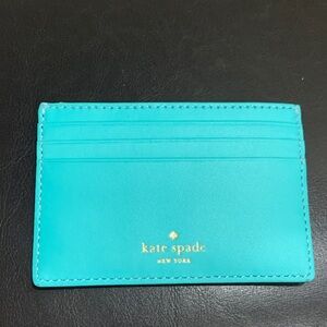 Kate Spade Aqua Card Holder - NWOT
